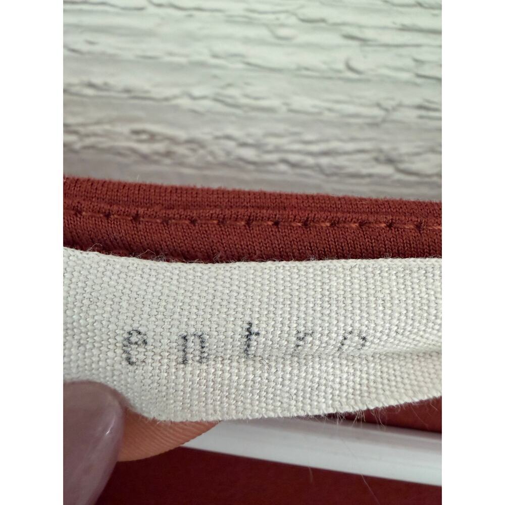 Entro Rust Maxi Dress Long Sleeve Empire Waist Flowy Boho Fall Dress Size Large - Picture 3 of 5